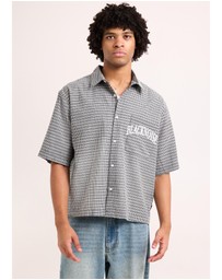 Black Noise White Rain - Heaton Short Sleeve Shirt