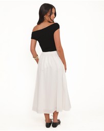 Petal & Pup - Oakley Midi Skirt - White