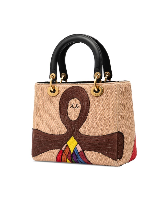 Pre-Loved by Azura Reborn - Pre-Loved Medium Canvas Beaded and Embroidered Tarot Judgment Lady Dior