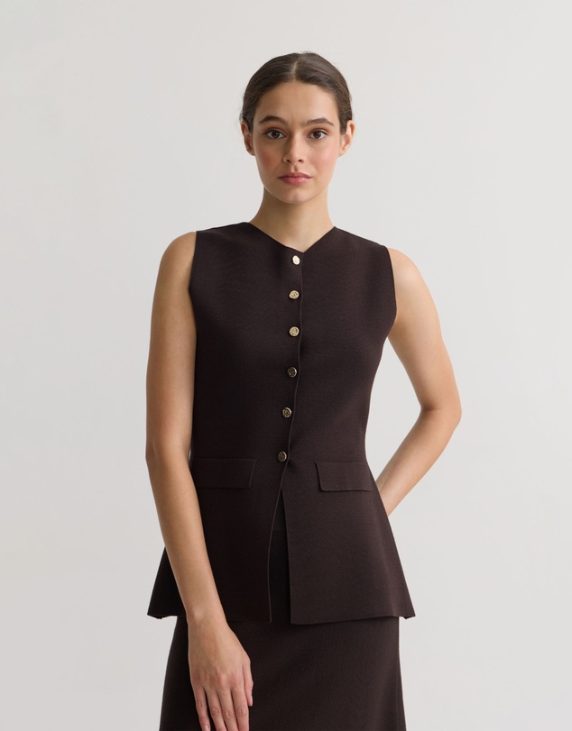 Oxford - Drew Knitted Long Waistcoat