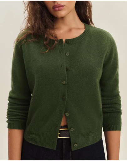 Reformation - Clara Cashmere Crew Cardigan
