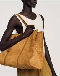 Sandro - Tote Square Cross Suede Messenger