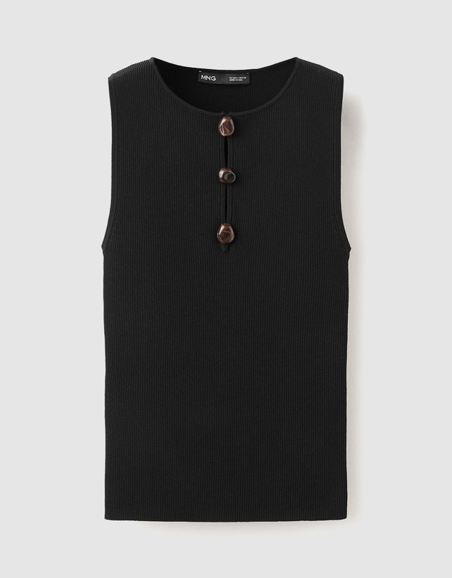 M.N.G - Ribbed Top with Beads