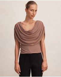 Forever New - Olivia Draped Mesh Cape Top