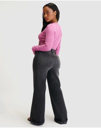 Cotton On - Curvy Stretch Wide Jeans