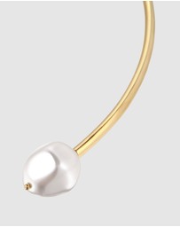 Elli Jewelry - Open Pearl Choker in Gold-Plated 925 Sterling Silver