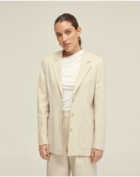 Oxford - June 3 Button Linen Jacket