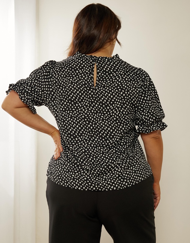 Atmos&Here Curvy - Imara Spot Blouse