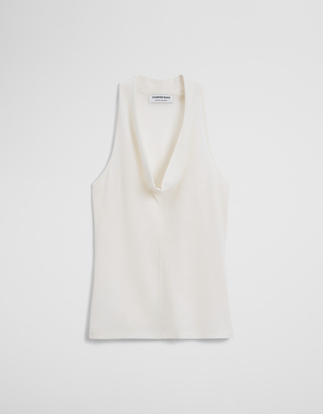 Country Road - V-neck Wool Drape Top