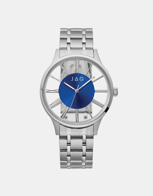 Jag - Gerroa Mens Blue Dial 43mm Silver Watch