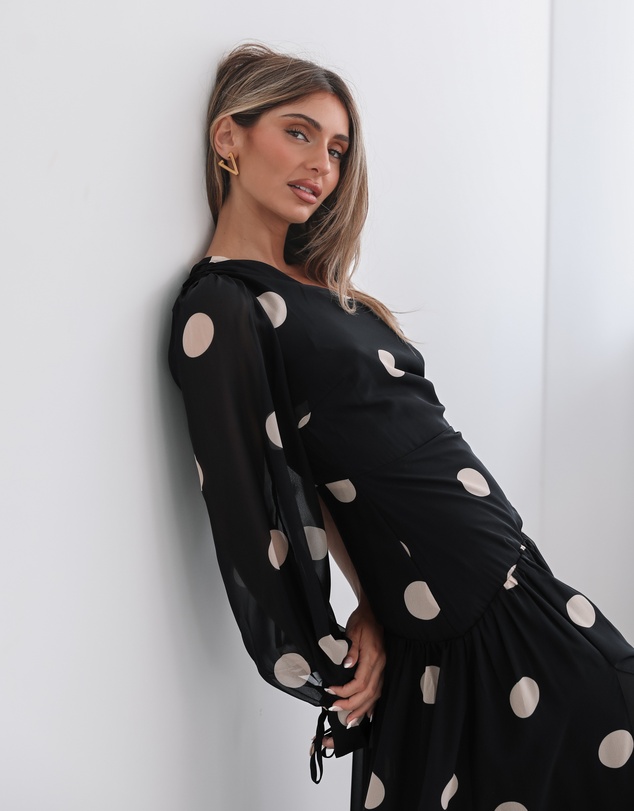 Esther & Co - Serenella Dress - Black Spot