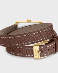 Cluse - Belisenna Watch Double Leather, Mocha, Gold Colour