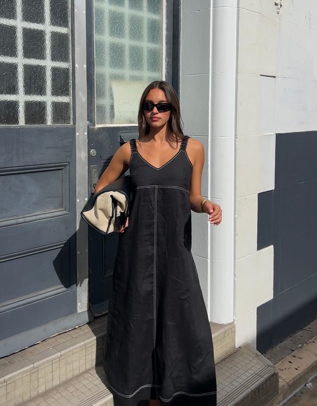 Jag - Sara Linen Midi Dress