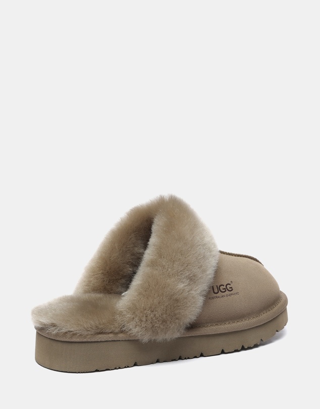 EVERAU - Australian Shepherd Ugg Muffin Slipper Special Cow Suede Upper House Shoes