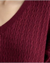 Oxford - Drew Cable V-Neck Knit