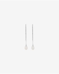 Michael Hill - 6mm Threader Earrings with Cultured Freshwater Pearls in Sterling Silver