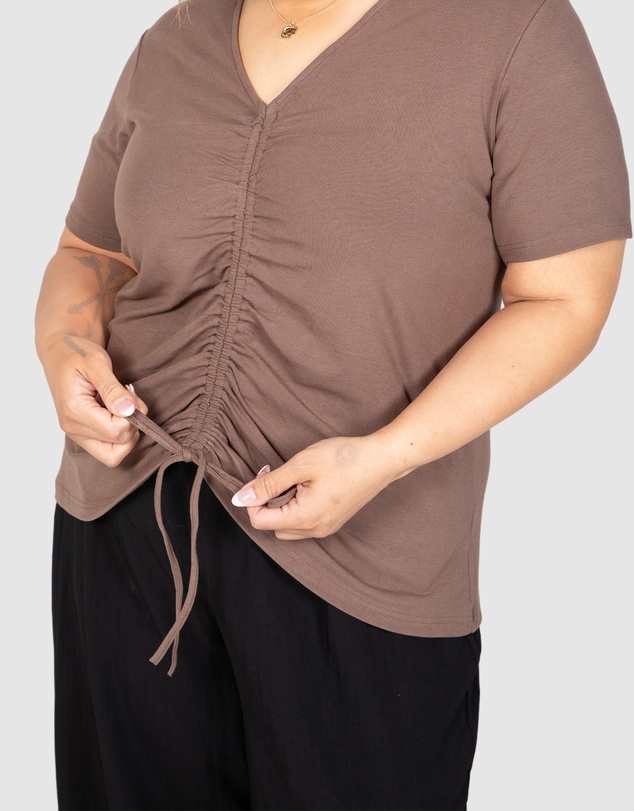 Love Your Wardrobe - Maya Ruched Front Tee