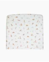 Living Textiles - Organic Port-a-Cot Fitted Sheet - Australiana