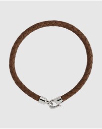 Najo - Mariner Tan Leather & Steel Bracelet (21cm)