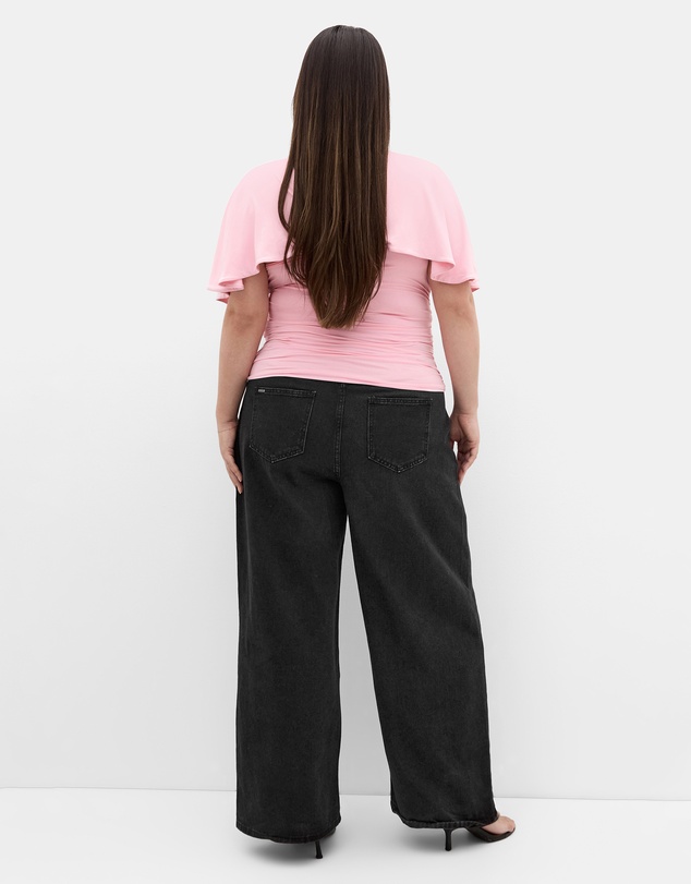 City Chic - Plus size Tilly Ruched Top - soft pink