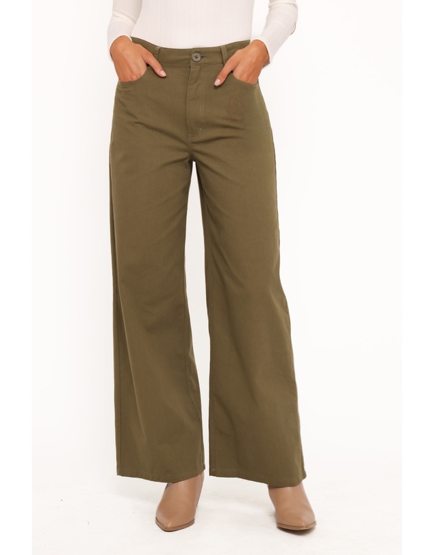 Petal & Pup - Brynn Straight Leg Pants - Khaki