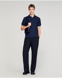 Sandro - Jersey Cross Polo Shirt