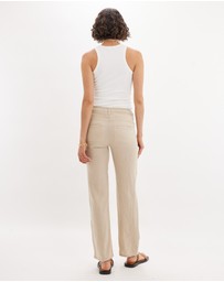 Amelius - Erin Linen Tie Cargo Pant