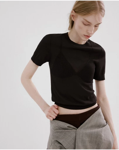 M.N.G - Short-Sleeved Knitted Sweater