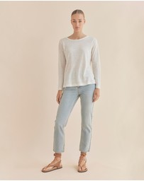 Amelius - Priya Long Sleeve Linen Jersey Top