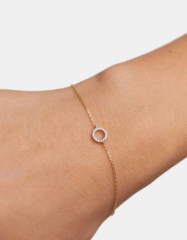 PDPAOLA - Diamonds and Gold Circle Bracelet