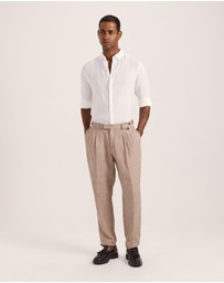 SABA - Wade Pleat Front Linen Pant
