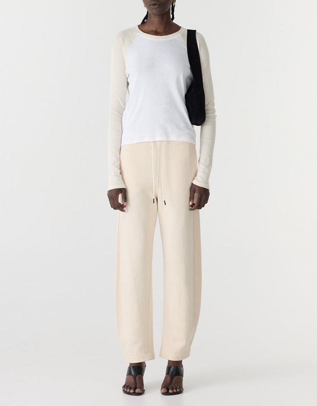 Bassike - Fleece Barrel Leg Trackpants