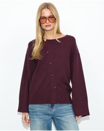Dazie - Zara Asymmetric Knit Jumper