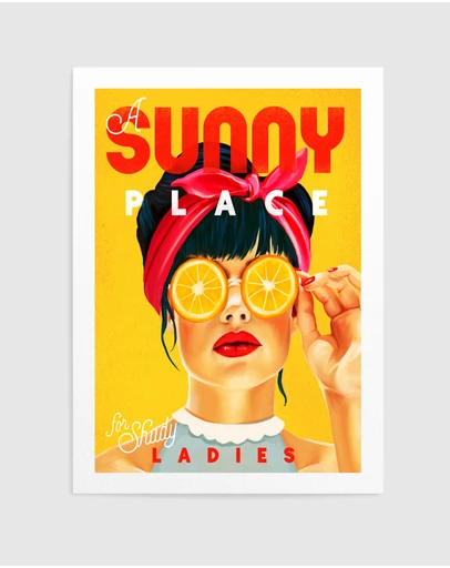 Olive et Oriel - A Sunny Place For Shady Ladies by The Whiskey Ginger Art Print