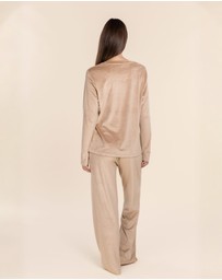 Gingerlilly - Thea Velour Long Lounge Set