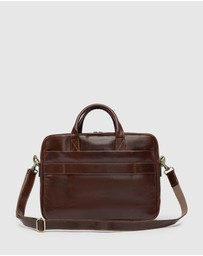 Republic of Florence - Pretoria Brown Leather Laptop Briefcase