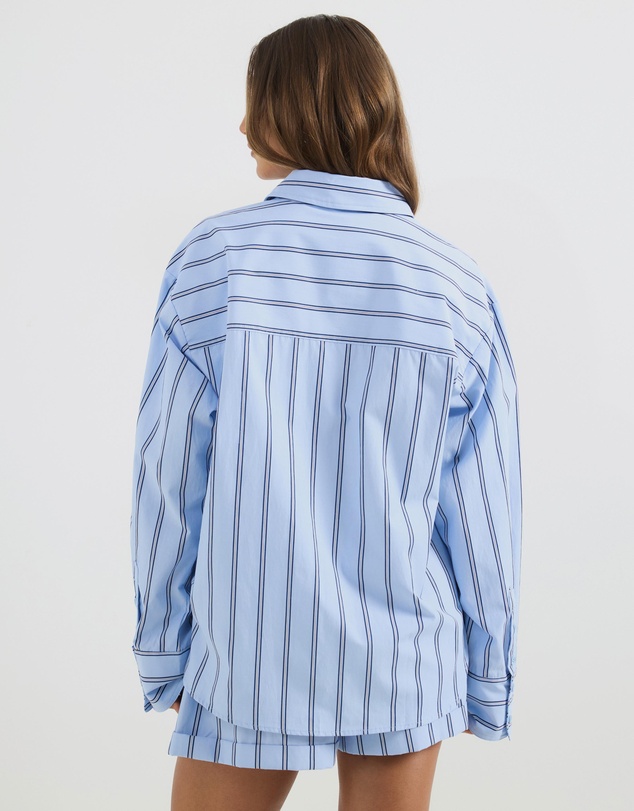 Atmos&Here - Harriet Oversized Stripe Cotton Shirt