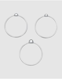 Elli Jewelry - Ring Set Stack Basic with Crystals Blue in 925 Sterling Silver