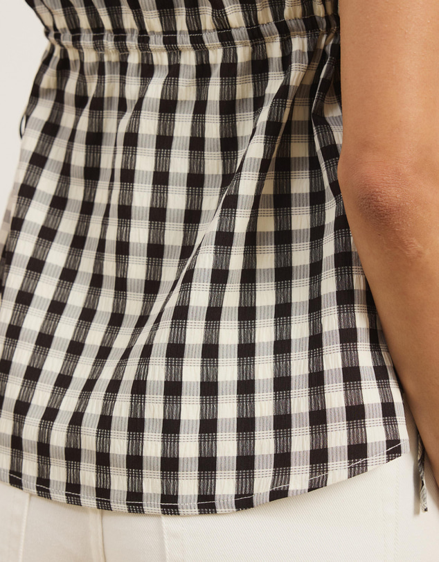 Atmos&Here - Greta Gingham Peplum Top