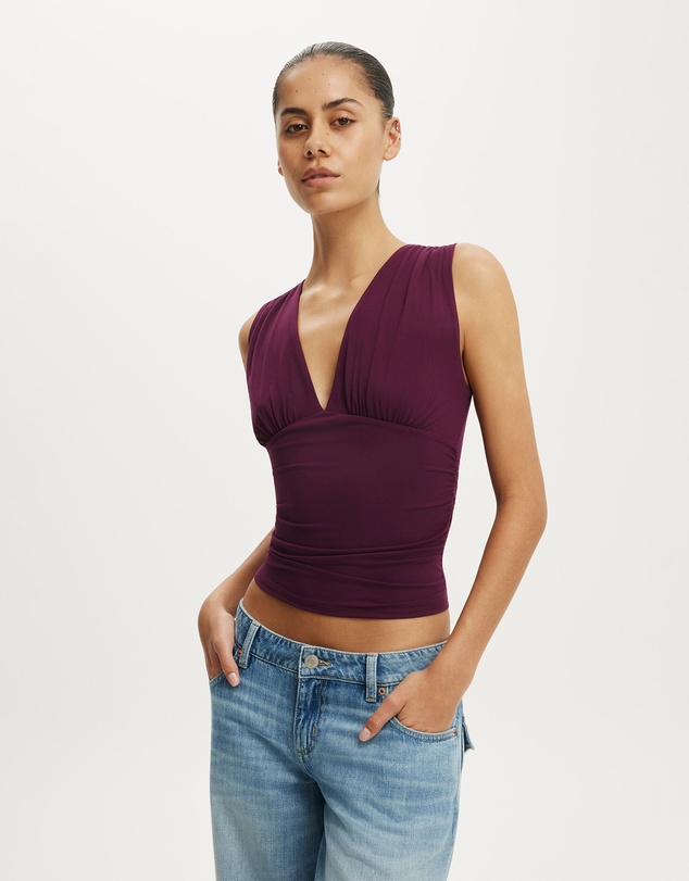 Cotton On - Hold Me Gathered V Tank