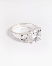 Lovisa - Silver Plated Cubic Zirconia Solitaire Ring