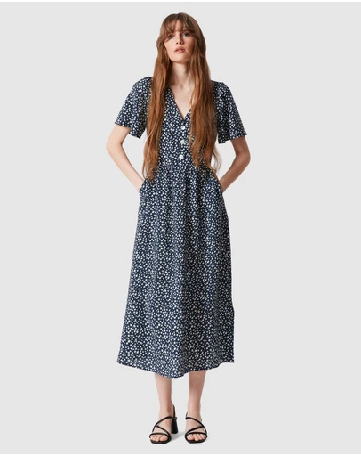 & Other Stories - V-Neck Midi Dress