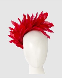 Max Alexander - Modern Red Racing Fascinator