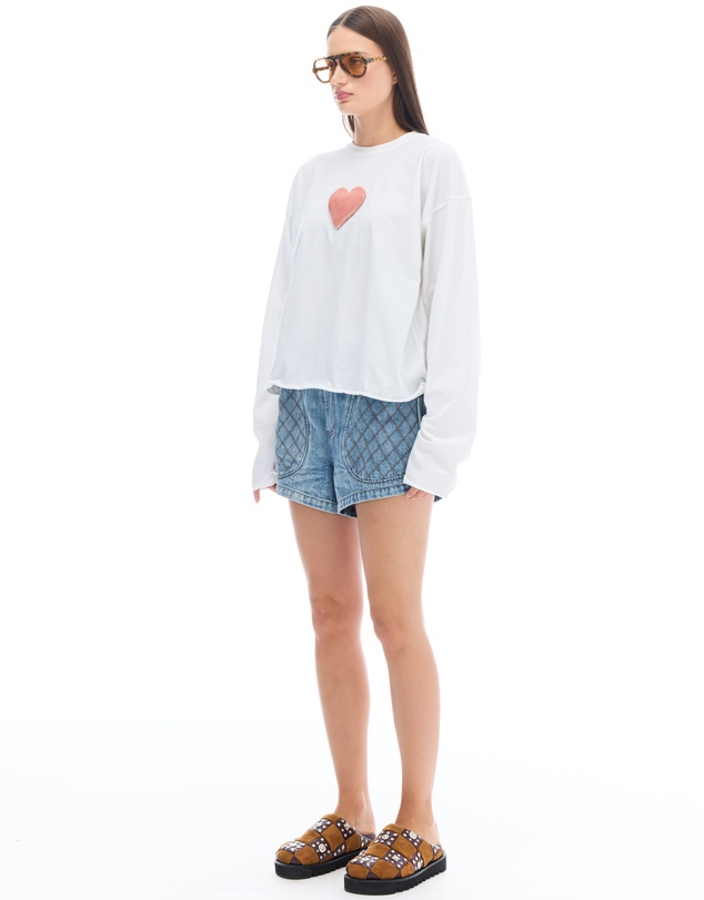 THE TALES - We Love Velvet Heart Long Sleeve Tee