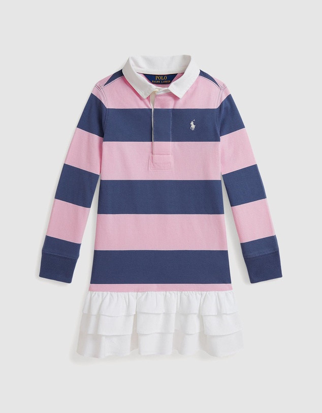 Polo Ralph Lauren - Woven-Skirt Striped Cotton Rugby Dress - ICONIC EXCLUSIVE - Babies-Kids