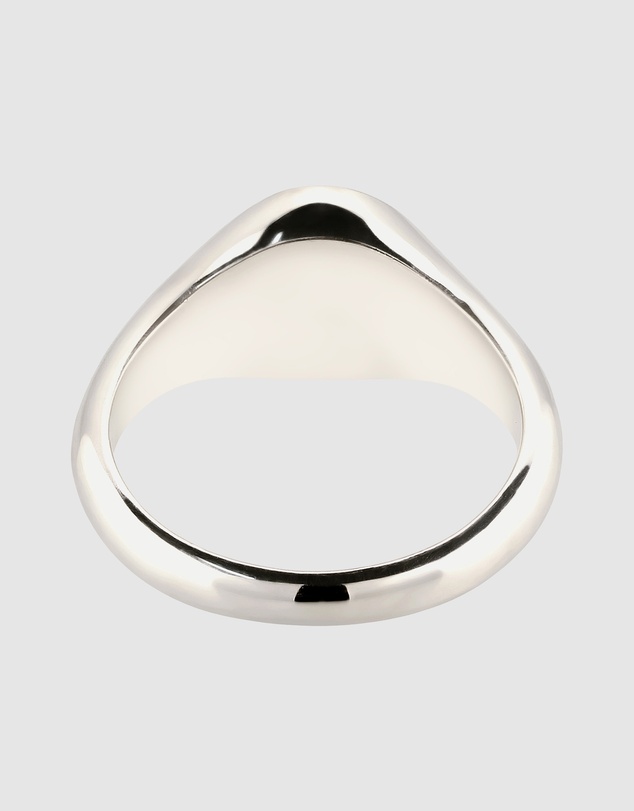 Kuzzoi - ICONIC EXCLUSIVE - Signet Ring with White Marble in 925 Sterling Silver