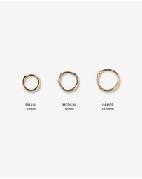 Michael Hill - 13.5mm Large Polished Huggie Earrings in 10kt Yellow Gold