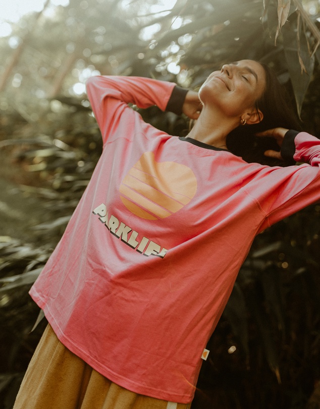 Banabae - Parklife Ladies Long Sleeve Tee - Peony