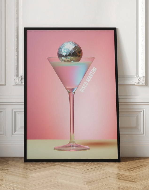 Olive et Oriel - Disco Martini 1 by Andreas Magnusson Art Print