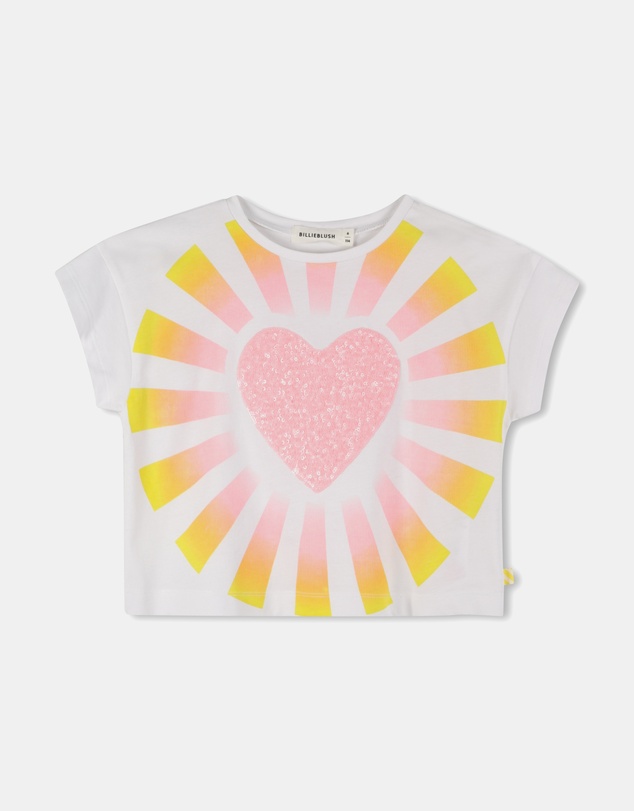 Billieblush - Heart Sequin Short Sleeve T-Shirt - Kids-Teens